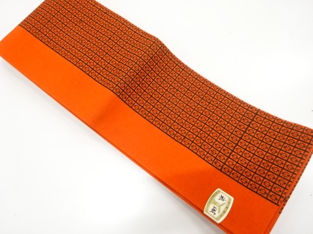 JAPANESE HANHABA OBI / WOVEN GRID